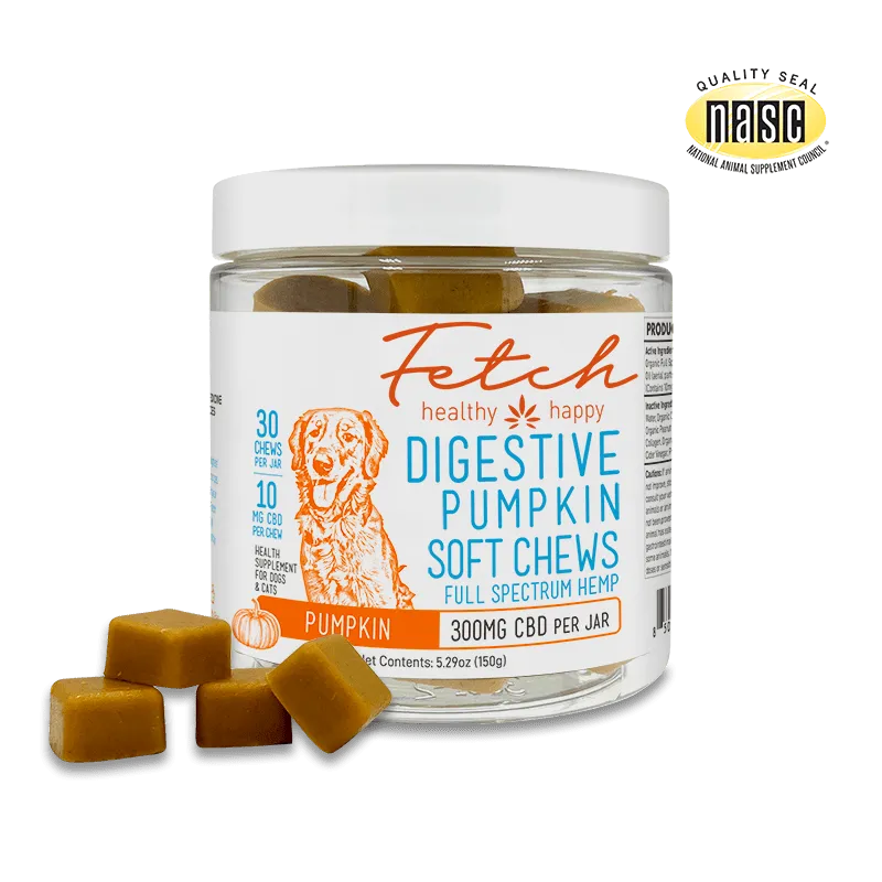 Extract Labs Pets | Fetch Digestive Soft Chews 300mg - Full Spectrum CBD