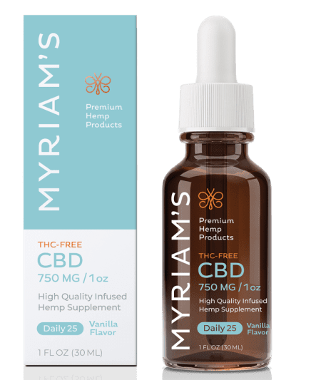 Myriam's Hemp CBD Oil Tincture | 750mg CBD - Vanilla Flavor-  Broad Spectrum