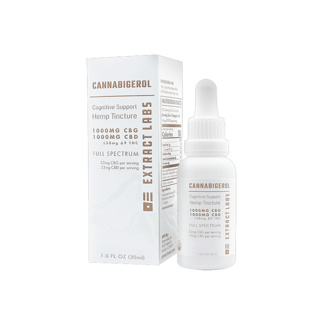 Extract Labs Cognitive CBD Oil Tincture | 2000mg CBG:CBD - Full Spectrum
