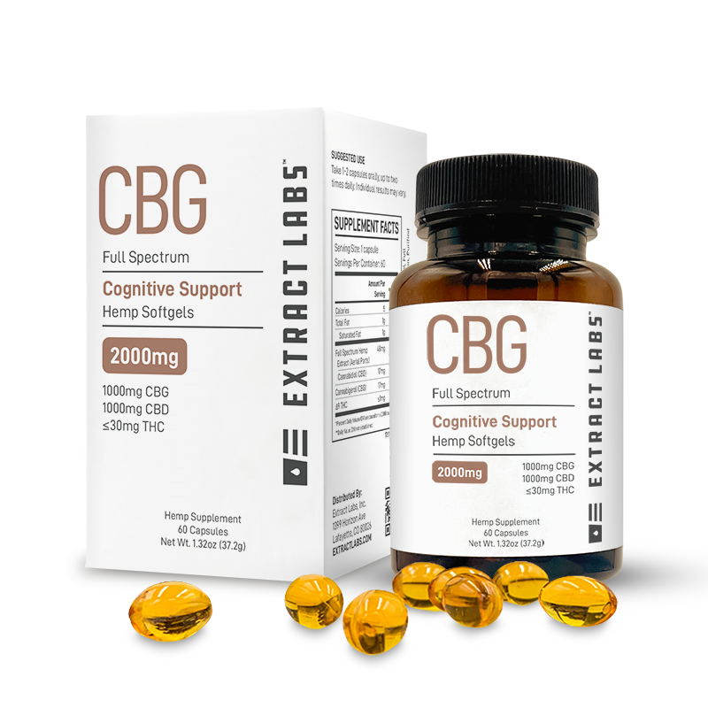 Extract Labs Softgels |  1:1 CBG:CBD 60ct - Full Spectrum