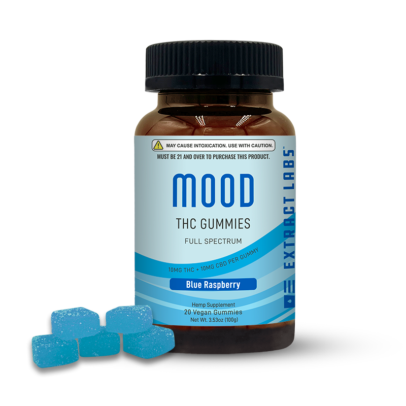 Extract Labs Gummies- Mood | 1:1 200mgTHC:200CBD 20ct - Full Spectrum ...