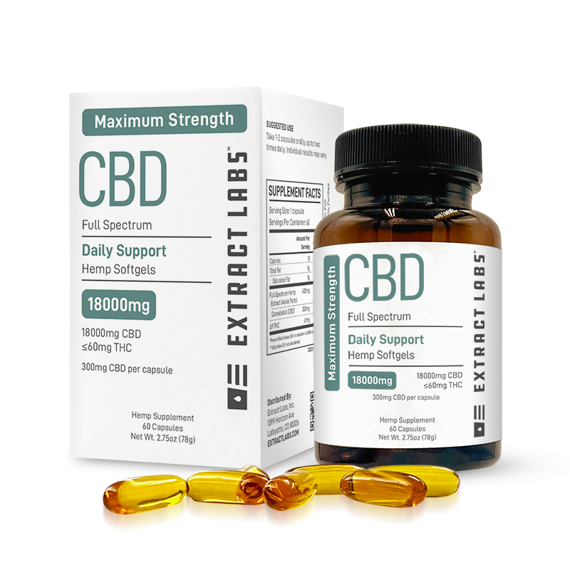 Extract Labs Softgels | Daily Support - CBD Full Spectrum