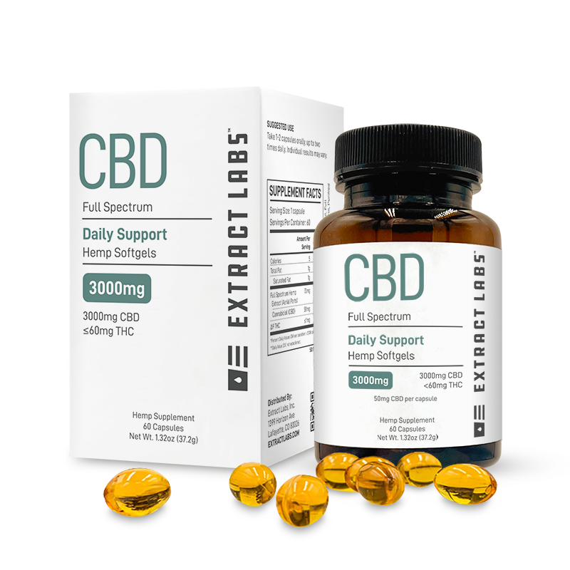 Extract Labs Softgels | Daily Support - CBD Full Spectrum