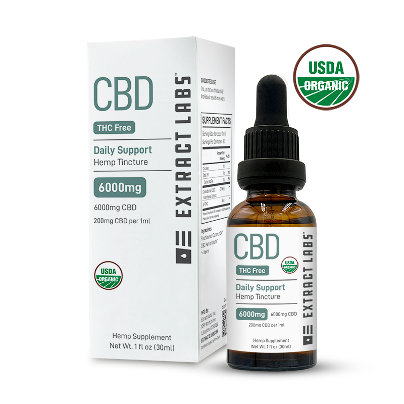 Extract Labs Daily CBD Isolate Oil Tincture - THC Free