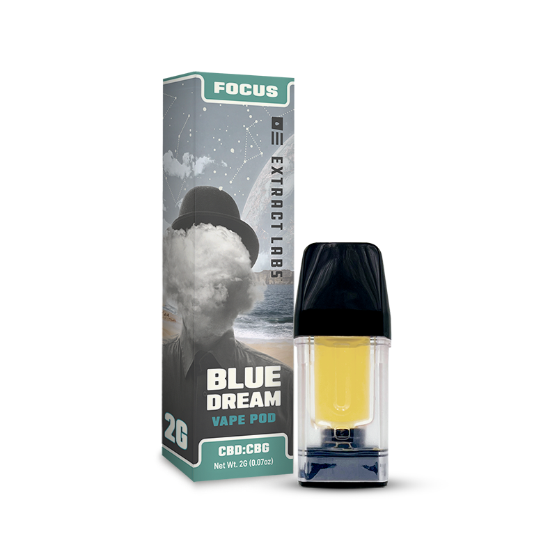 Extract Labs Cartridges | Blue Dream Vape Cartridge- Sativa - CBD:CBG - Full Spectrum- 2 gram