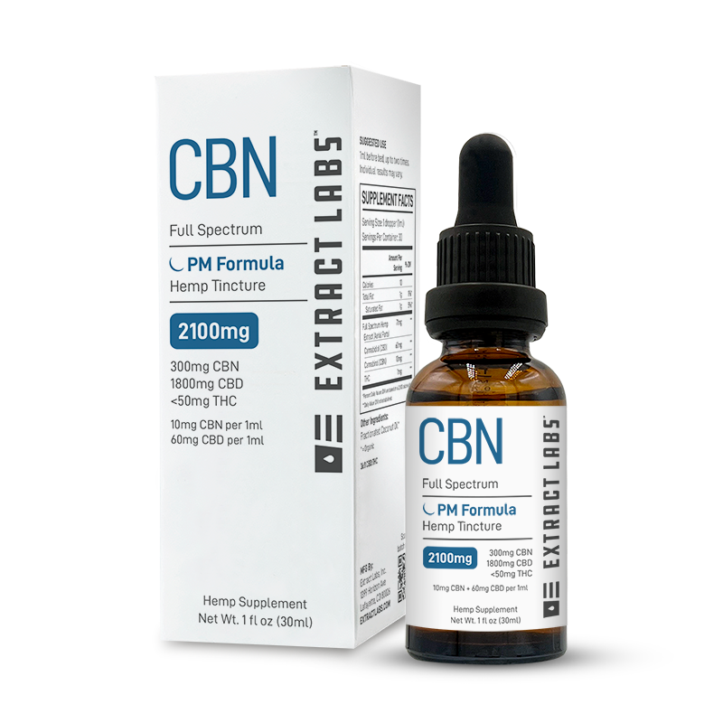 Extract Labs CBD Oil Tincture | CBN:CBD PM Formula - Full Spectrum