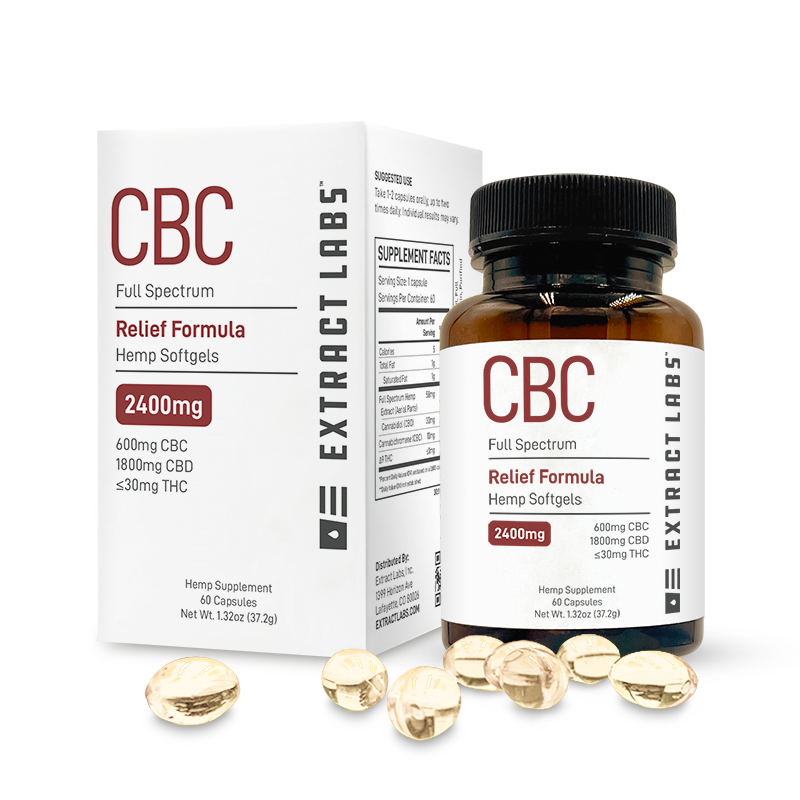 Extract Labs Softgels | Relief 3:1 CBD:CBC 60ct - Full Spectrum