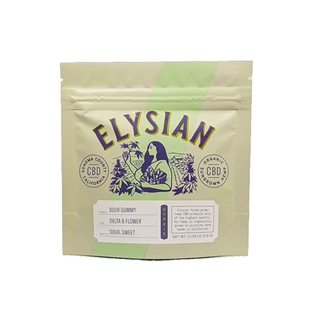 Elysian CBD Flower | Delta 8 Sour Gummi 3.5g - Hybrid