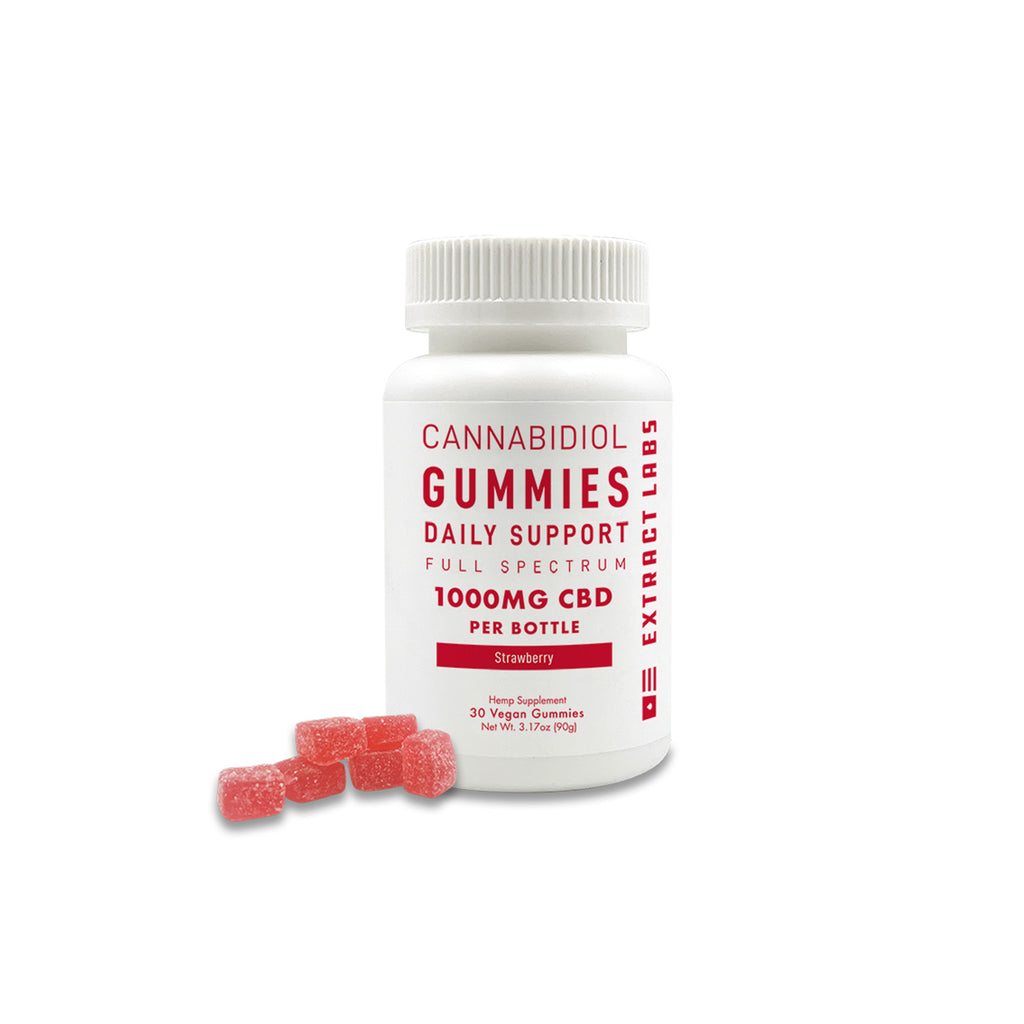 Extract Labs Gummies | Strawberry Vegan 33mg CBD 30ct - Full Spectrum