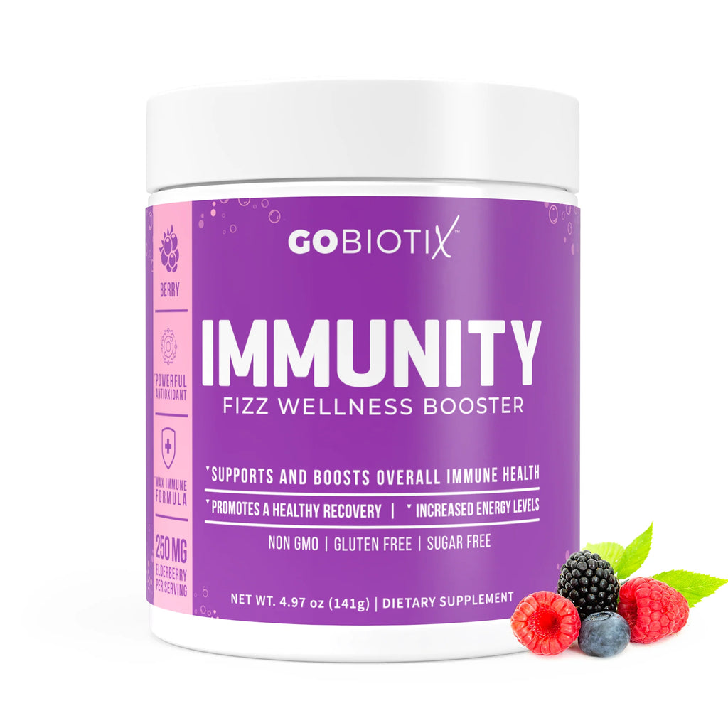 GoBiotix Supplement Powder |Immunity Fizz- Berry Flavored