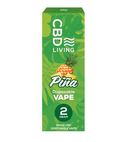 CBD Living Disposables | Pina- 2 Gram Vape Pen - Nano Isolate CBD