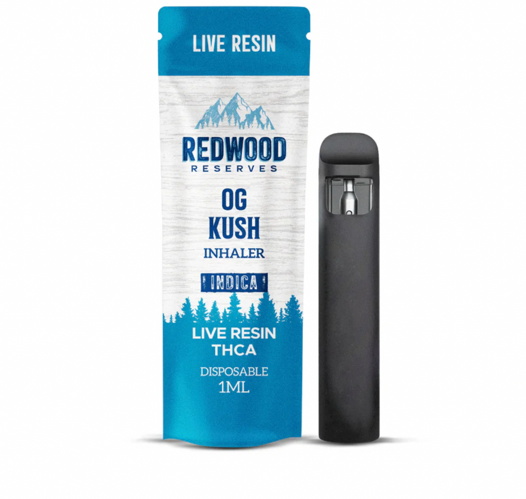 Redwood Reserves Disposables | OG Kush 1G - Indica THCA Live Resin