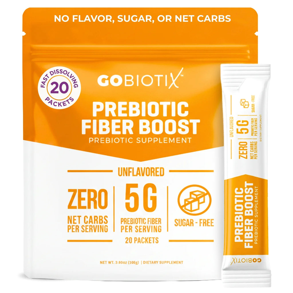 GoBiotix Supplement Powder | Prebiotic Fiber Boost Travel Pack- 20ct