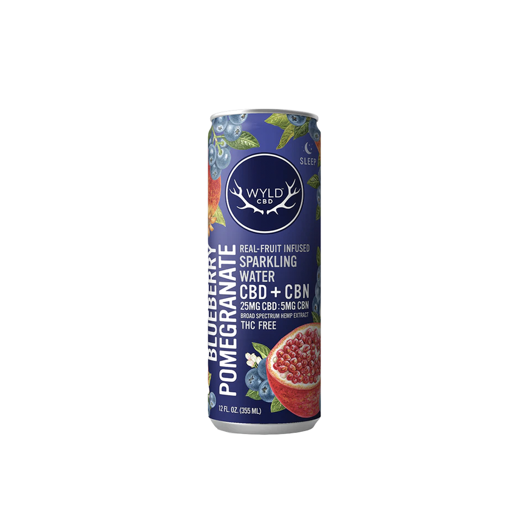 Wyld Sparkling Water | Blueberry Pomegranate CBD:CBN 30mg - Broad Spectrum