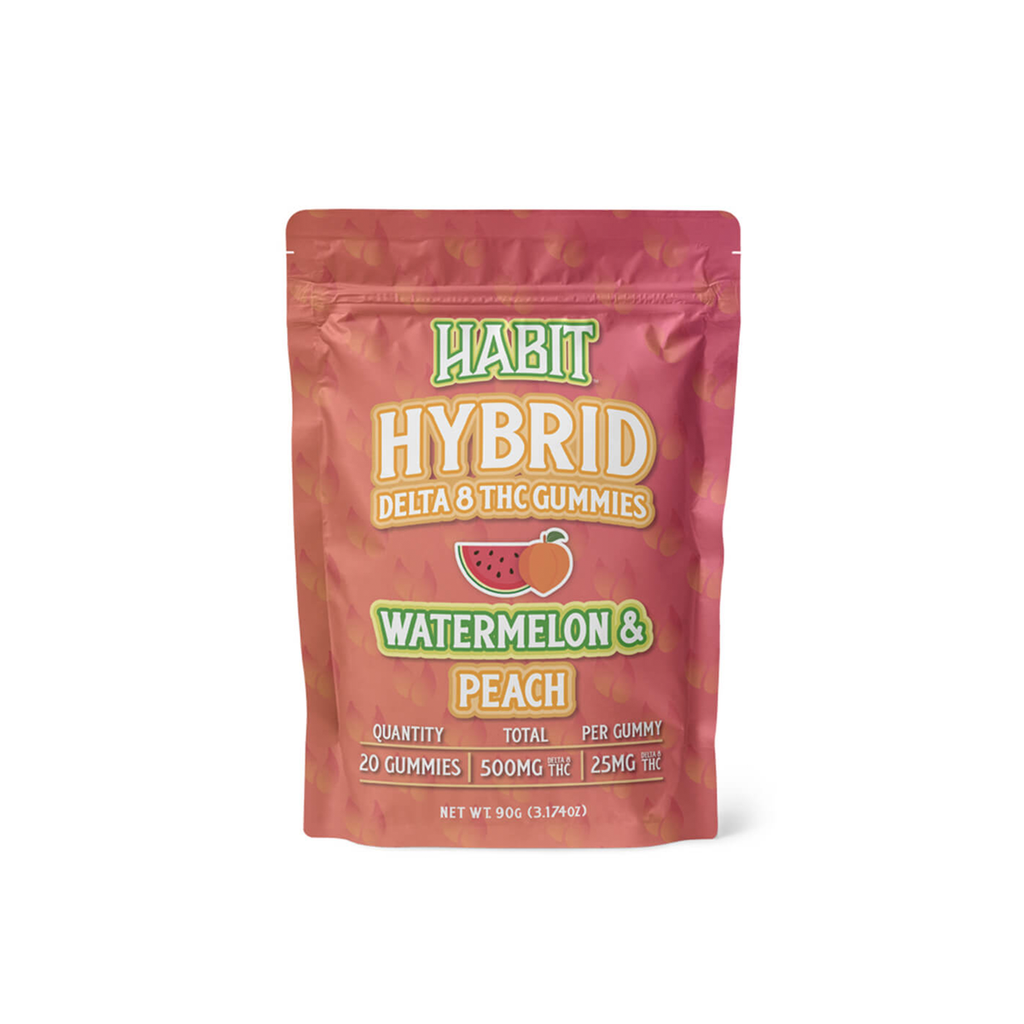 Habit Gummies | Watermelon & Peach 25mg 20ct - Hybrid Delta 8