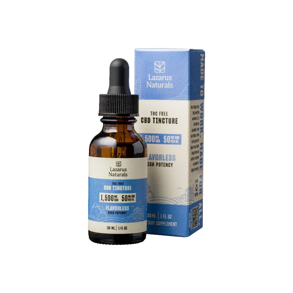 Lazarus Naturals CBD Oil Tinctures | 1500mg Flavorless - High Potency Isolate