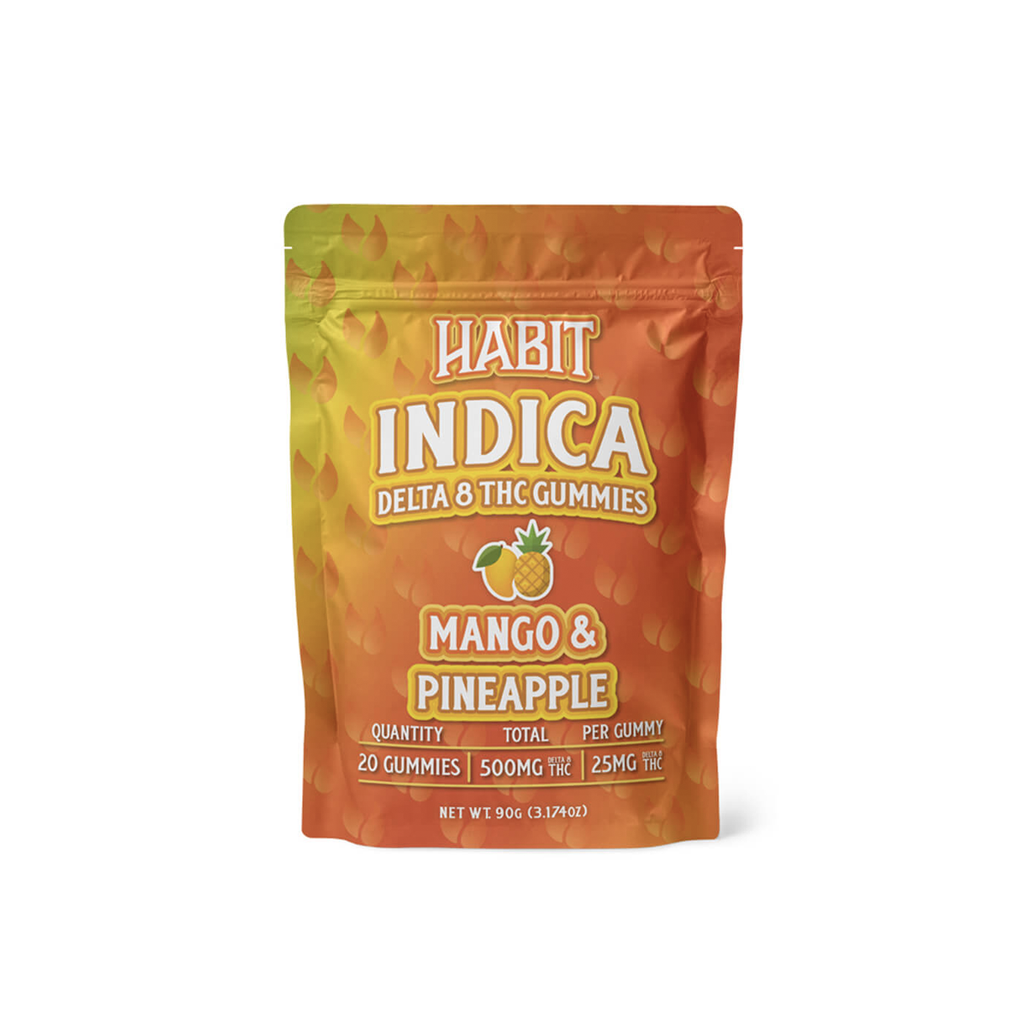 Habit Gummies | Mango & Pineapple 25mg 20ct - Indica Delta 8