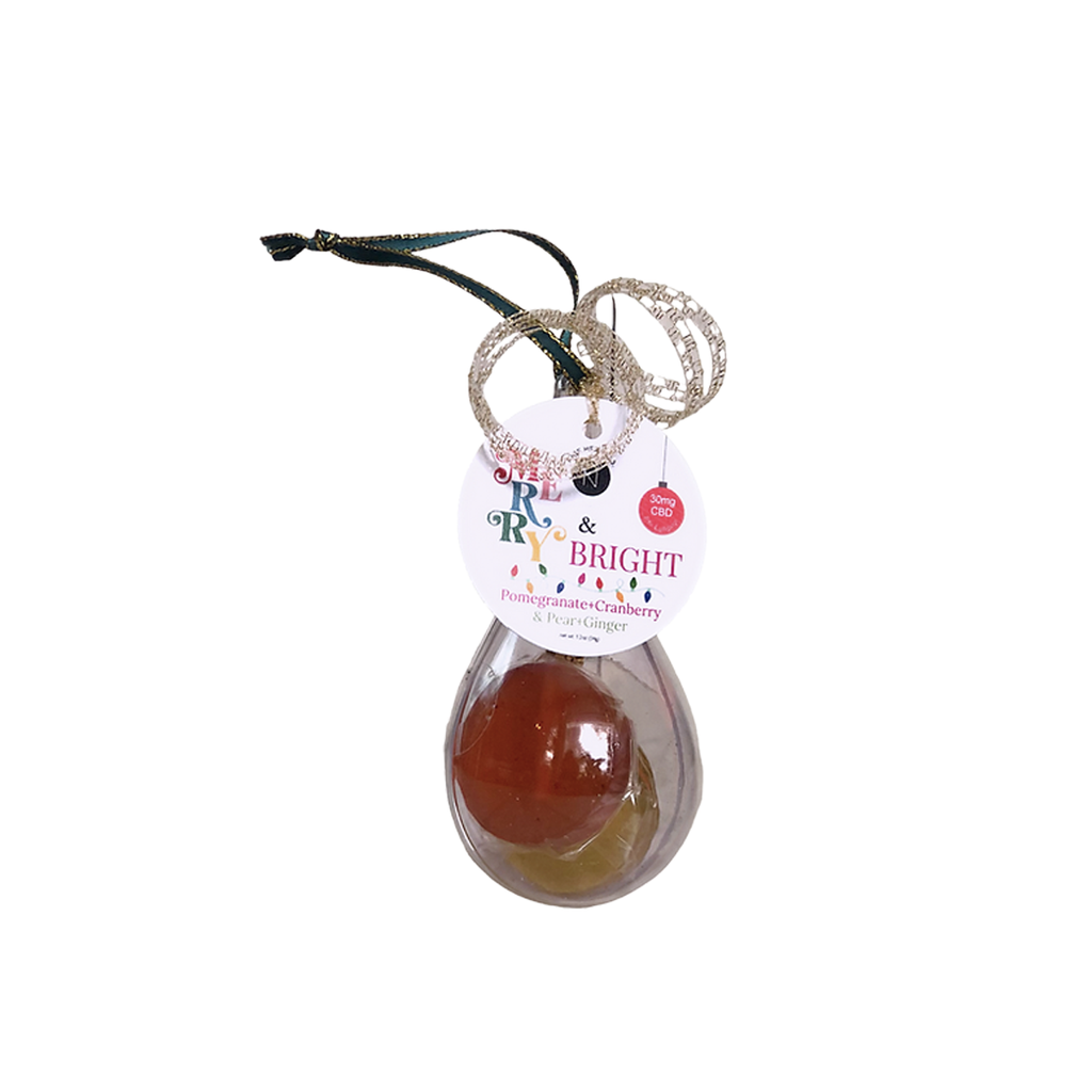 Nice Hemp Co Lollipops | Merry & Bright Pomegranate+Cranberry + Pear+Ginger 60mg 2ct - Full Spectrum CBD