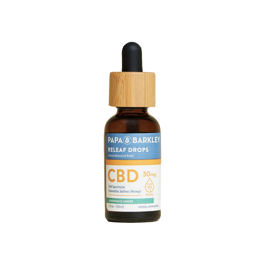 Papa & Barkley CBD Oil Tincture | Lemongrass CBD Releaf Drops - Full Spectrum