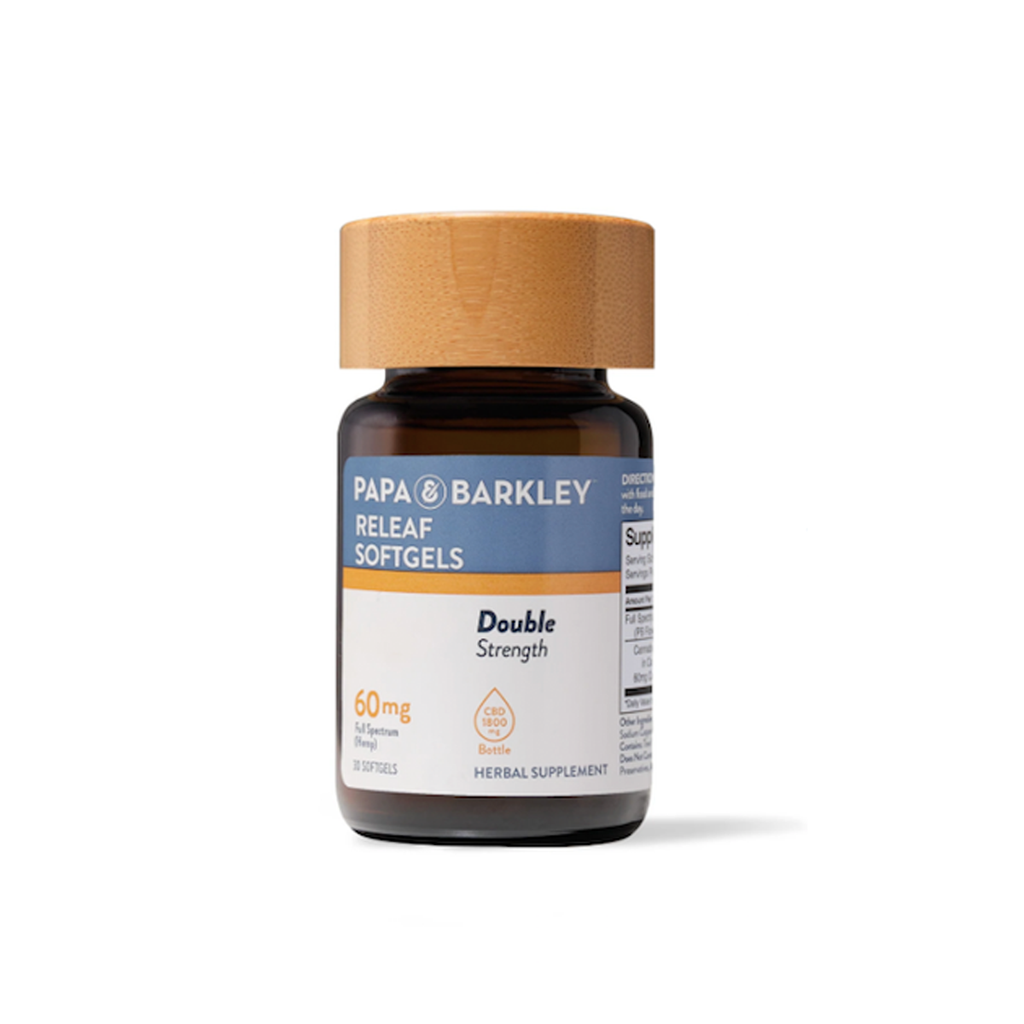 Papa & Barkley Soft Gels | Releaf Softgels Double Potency 60mg CBD - Full Spectrum